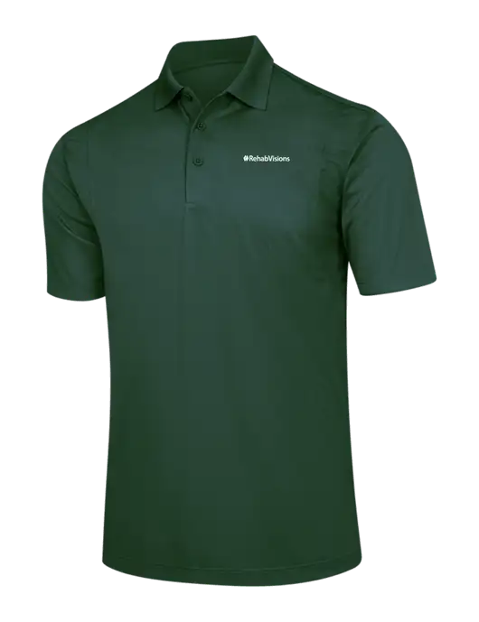 Dark Green Micropique Sport-Wick Polo w/RehabVisions Logo