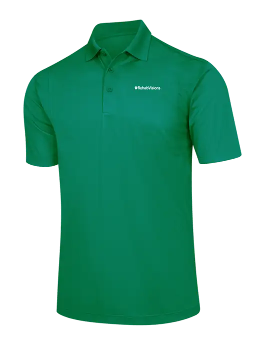 Kelly Green Micropique Sport-Wick Polo w/RehabVisions Logo