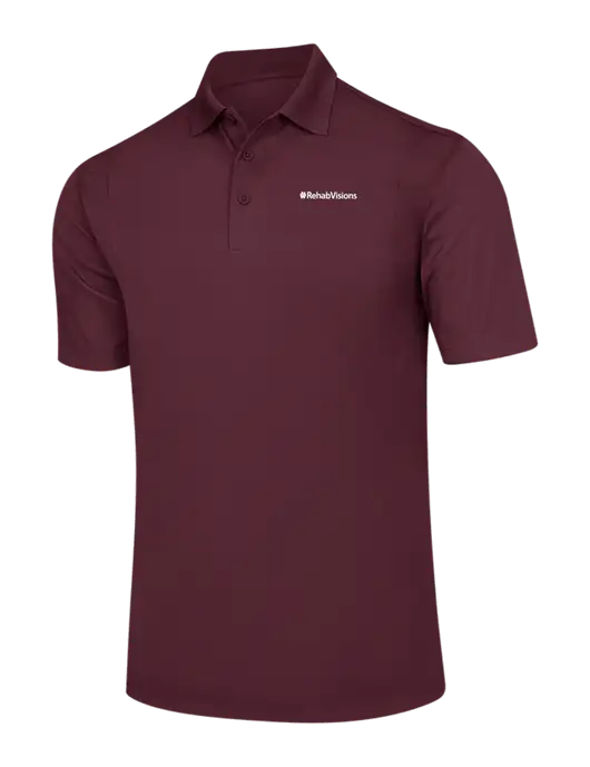 Maroon Micropique Sport-Wick Polo w/RehabVisions Logo