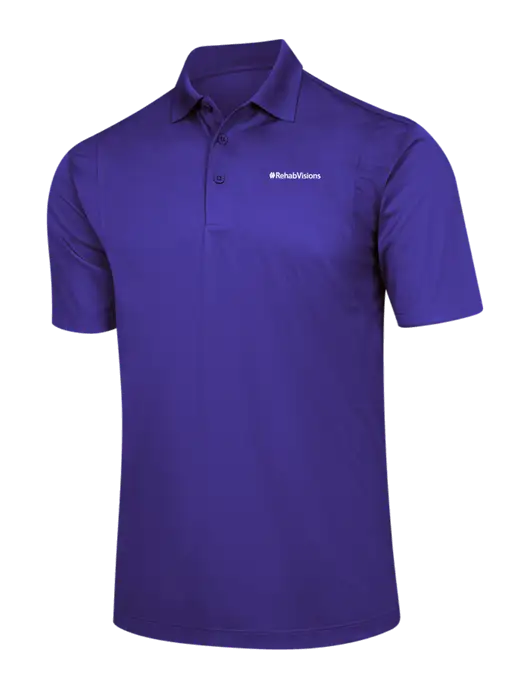 Purple Micropique Sport-Wick Polo w/RehabVisions Logo