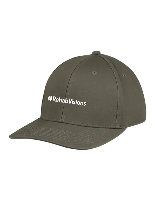 Premium Modern Structured Twill Olive Snapback Cap w/RehabVisions Logo