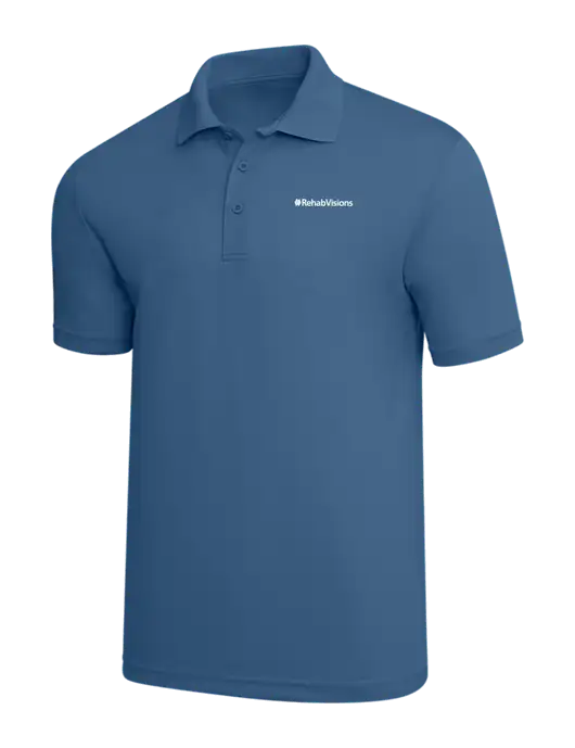 Slate Blue PosiCharge RacerMesh Polo w/RehabVisions Logo