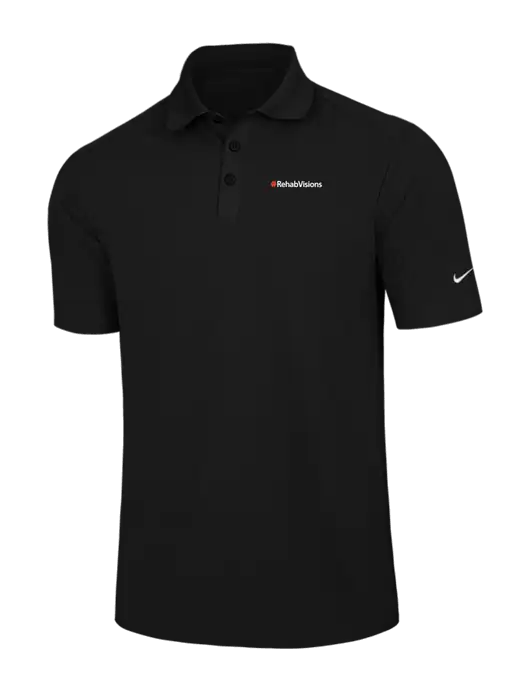 Nike Black Dri-FIT Classic Polo w/RehabVisions Logo