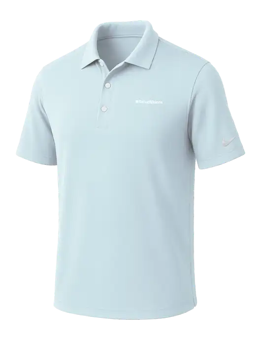 NIKE Very Light Blue Dri-Fit Micro Pique Polo w/RehabVisions Logo