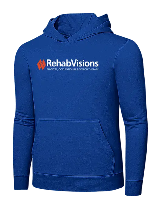 True Royal 7.8 oz Ring Spun Hooded Sweatshirt w/RehabVisions Logo