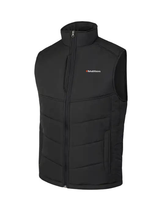 Black/Black Puffy Vest w/RehabVisions Logo
