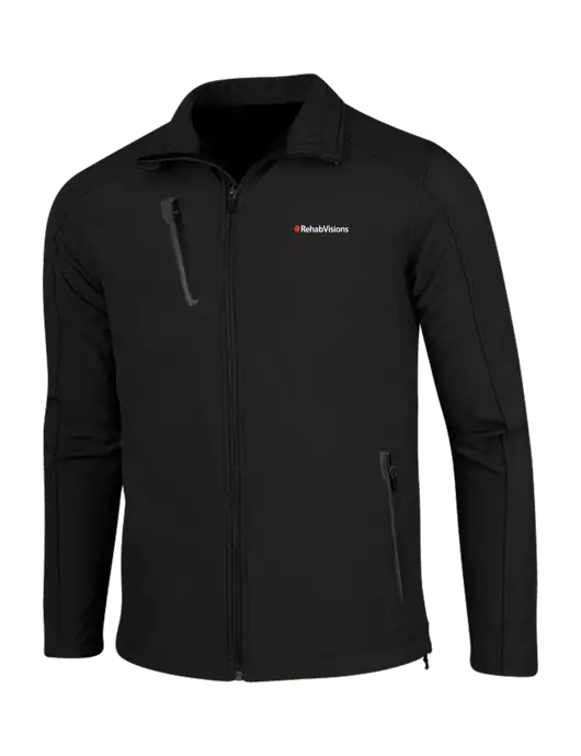 Black Welded Softshell Jacket w/RehabVisions Logo