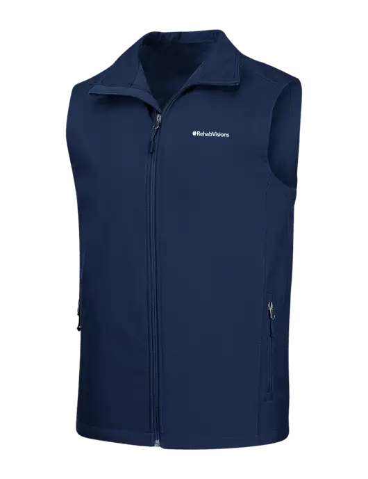 Navy Core Soft Shell Vest w/RehabVisions Logo