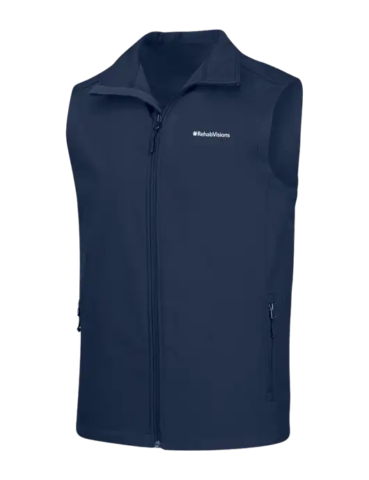 Navy Core Soft Shell Vest w/RehabVisions Logo