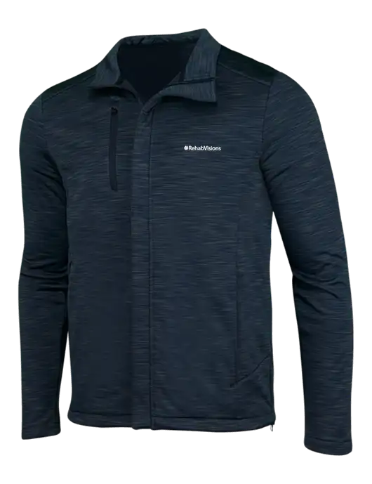 Navy Heather Stream Soft Shell Jacket w/RehabVisions Logo