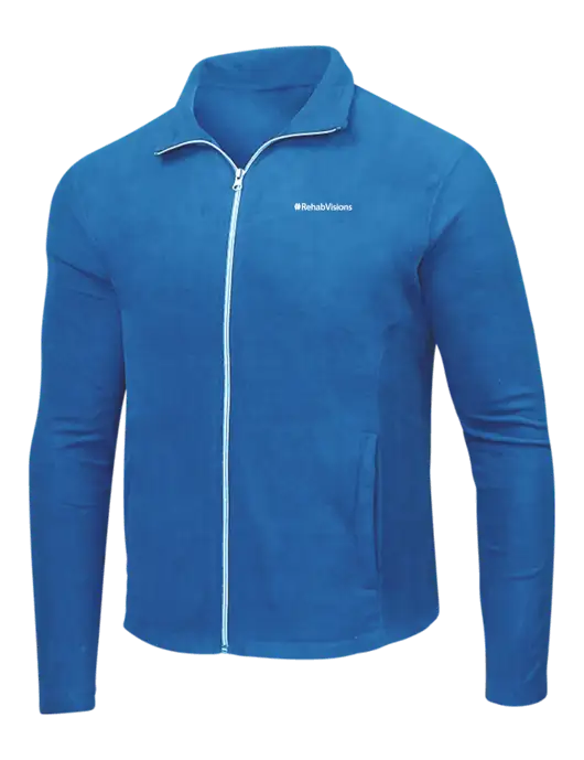 Light Royal Microfleece Jacket w/RehabVisions Logo
