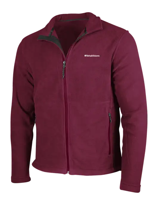 Maroon Fleece Jacket w/RehabVisions Logo