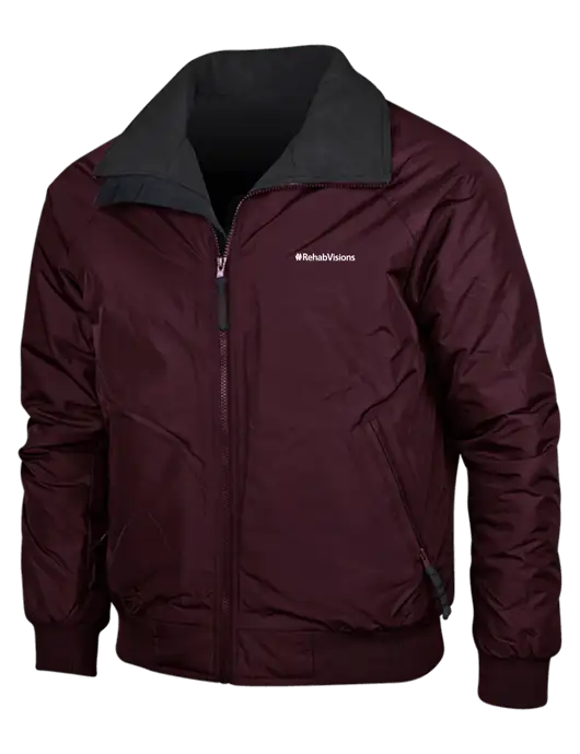 Maroon/True Black Classic Challenger Jacket w/RehabVisions Logo