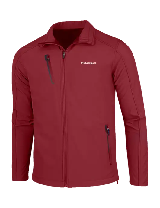 Dark Cardinal Welded Softshell Jacket w/RehabVisions Logo