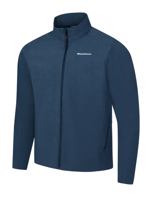 Navy Heather Core Soft Shell Jacket w/RehabVisions Logo