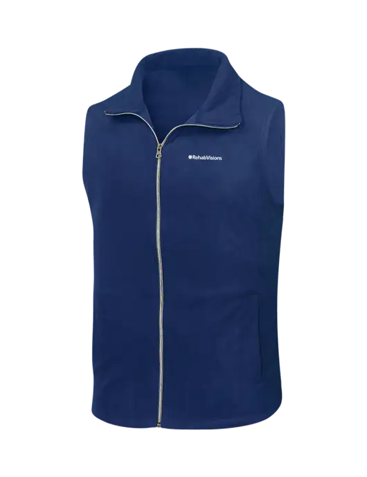 Navy Microfleece Vest w/RehabVisions Logo