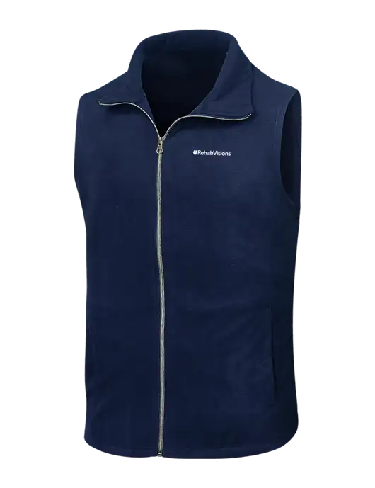 Navy Microfleece Vest w/RehabVisions Logo