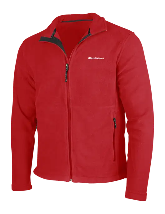 Red Fleece Jacket w/RehabVisions Logo