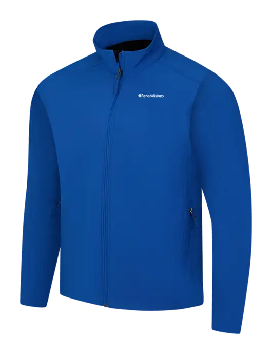 Dark Royal Core Soft Shell Jacket w/RehabVisions Logo