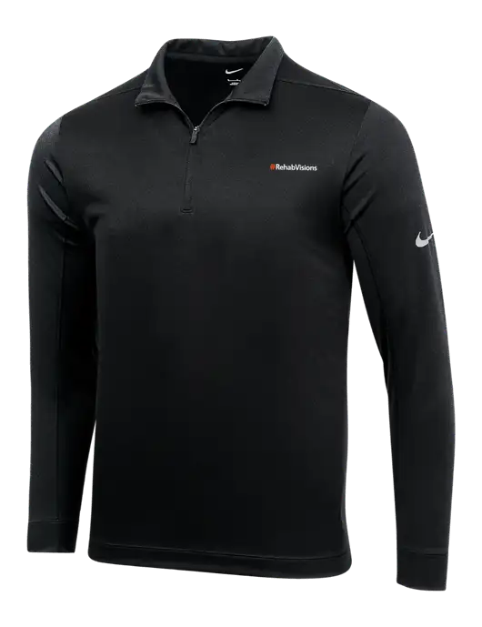 NIKE Black Dry 1/2 Zip Cover-Up w/RehabVisions Logo
