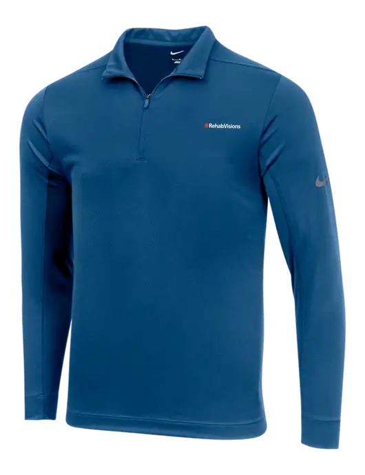 NIKE Dark Royal Dry 1/2 Zip Cover-Up w/RehabVisions Logo