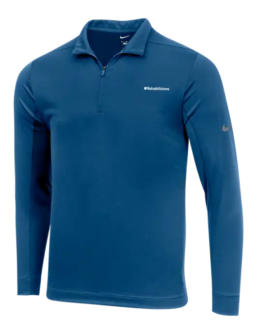 NIKE Dark Royal Dry 1/2 Zip Cover-Up w/RehabVisions Logo