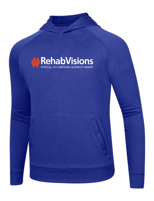 Tech True Royal Fleece Hooded Sweatshirt w/RehabVisions Logo