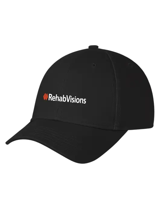 Black Structured Cap Hook & Loop w/RehabVisions Logo