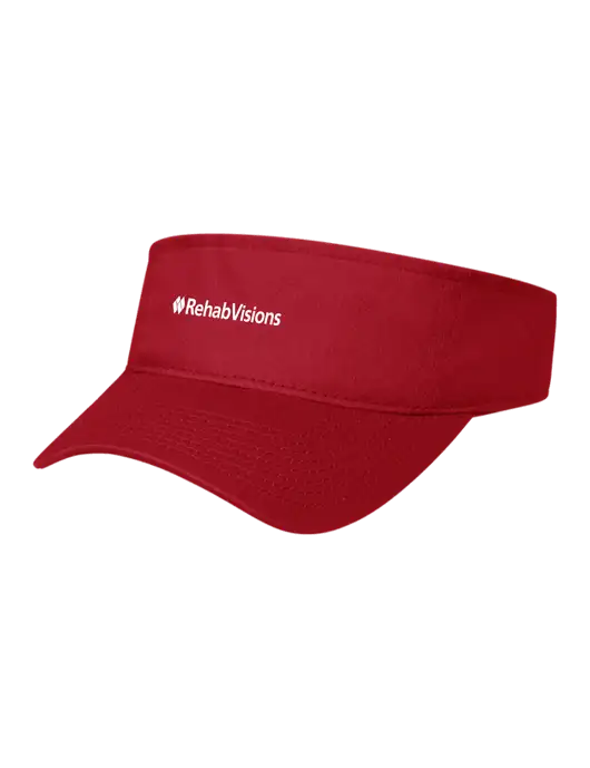 Red Cap Visor w/RehabVisions Logo