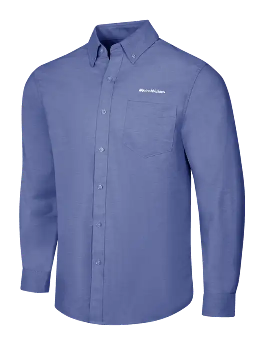 Navy SuperPro Oxford Shirt w/RehabVisions Logo