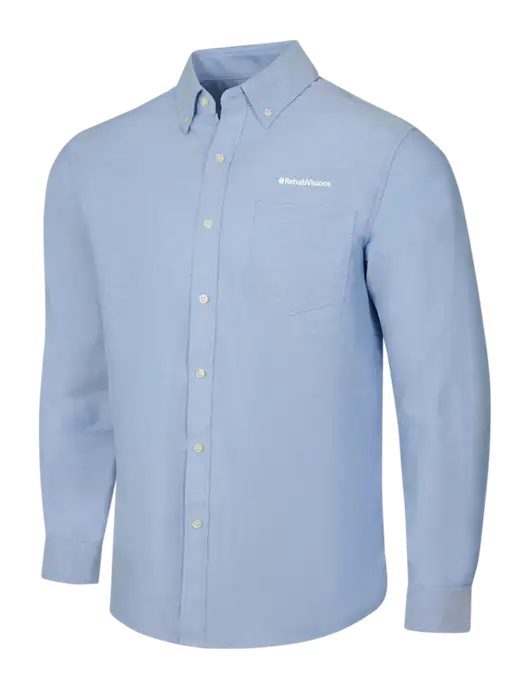 Light Blue SuperPro Oxford Shirt w/RehabVisions Logo