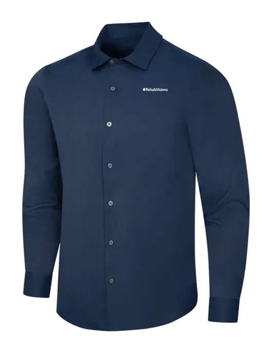 Navy City Stretch Shirt w/RehabVisions Logo