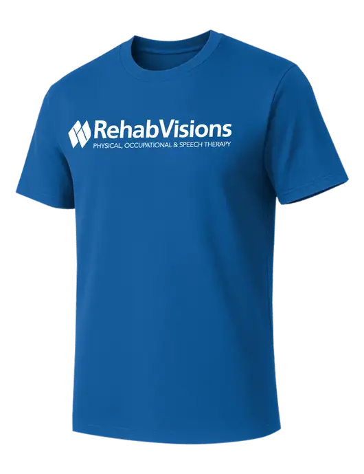 Allmade Royal Blue Organic Cotton Tee w/RehabVisions Logo