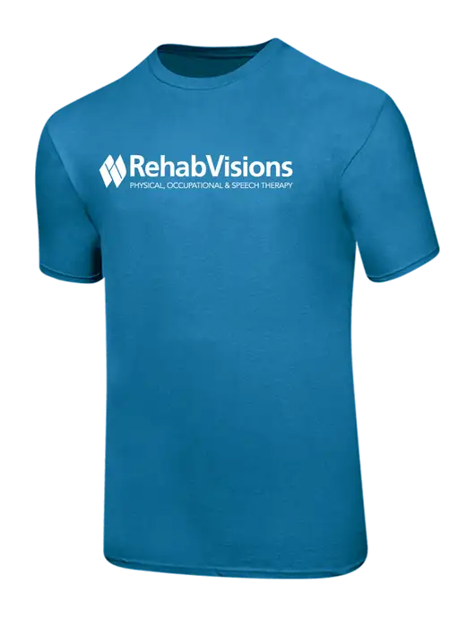 Ring Spun Sapphire 4.5 oz T-Shirt w/RehabVisions Logo