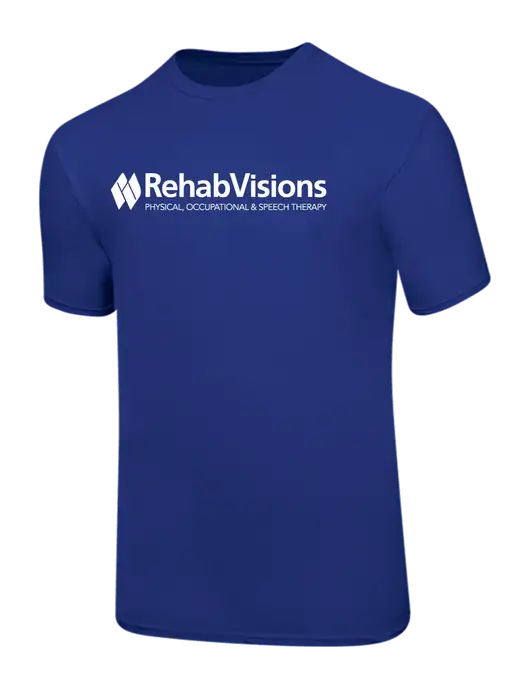 Ring Spun Royal 4.5 oz T-Shirt w/RehabVisions Logo