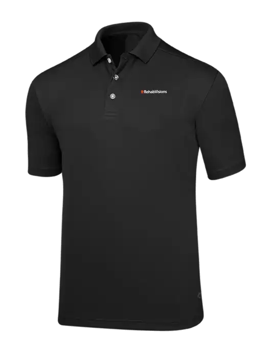 Callaway Core Black Performance Polo w/RehabVisions Logo