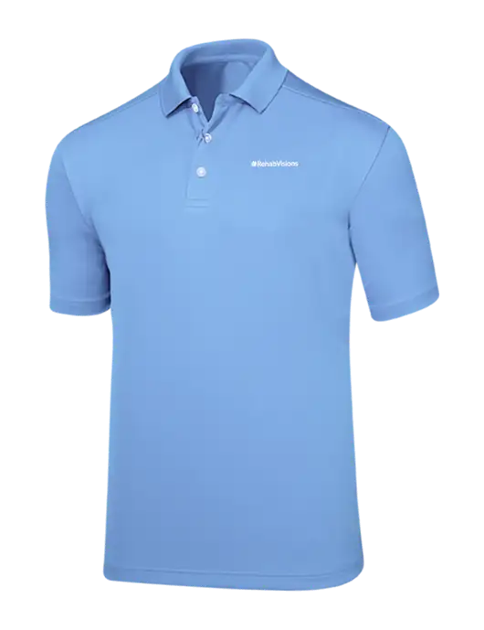 Callaway Core Light Blue Performance Polo w/RehabVisions Logo