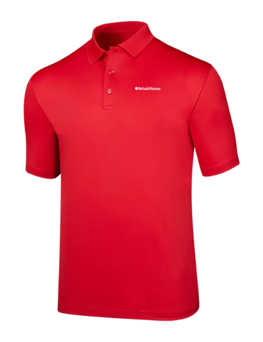 Callaway Opti-Dri Red Chev Polo w/RehabVisions Logo