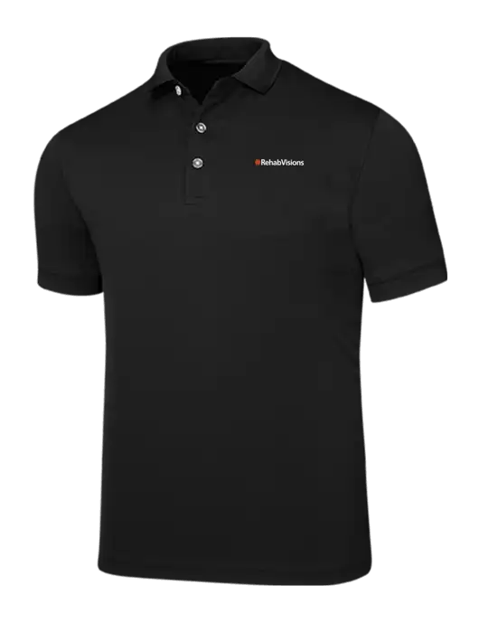 Callaway Ottoman Black Polo w/RehabVisions Logo