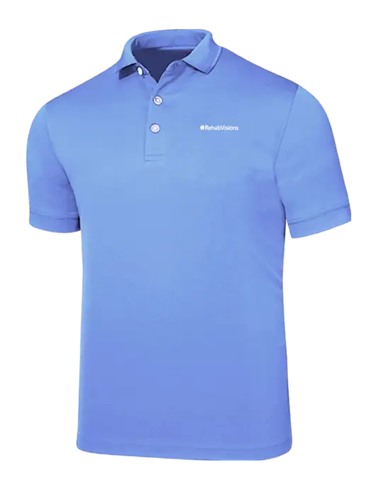 Callaway Ottoman Light Blue Polo w/RehabVisions Logo
