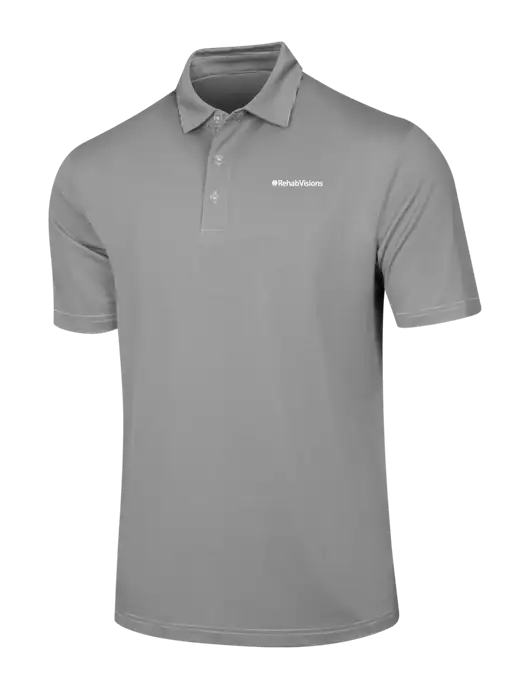 Callaway Navy Fine Line Stripe Polo w/RehabVisions Logo