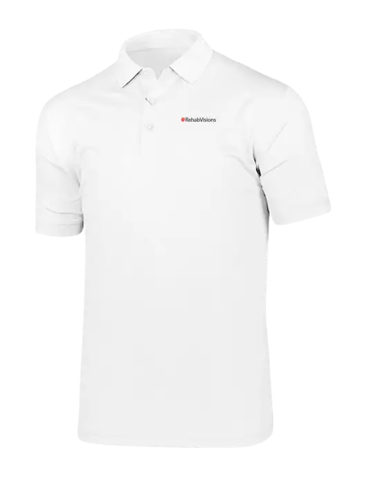 Callaway Vibrant Bright White Ventilated Polo w/RehabVisions Logo