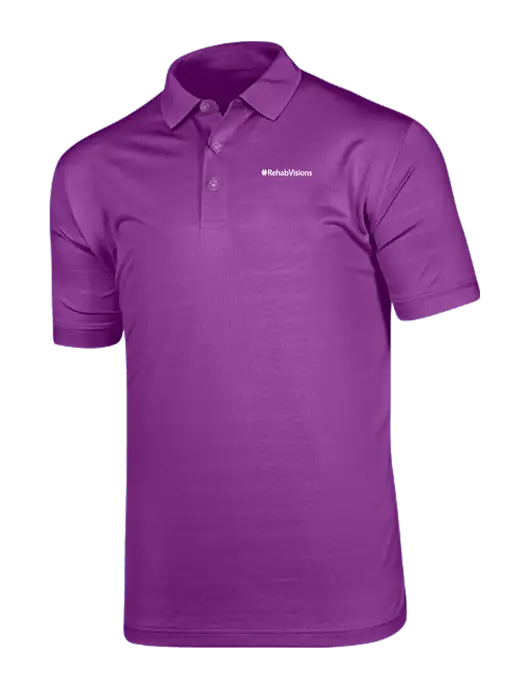 Callaway Vibrant Purple Ventilated Polo w/RehabVisions Logo