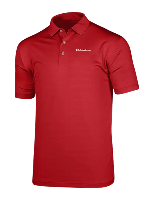 Callaway Vibrant Red Ventilated Polo w/RehabVisions Logo