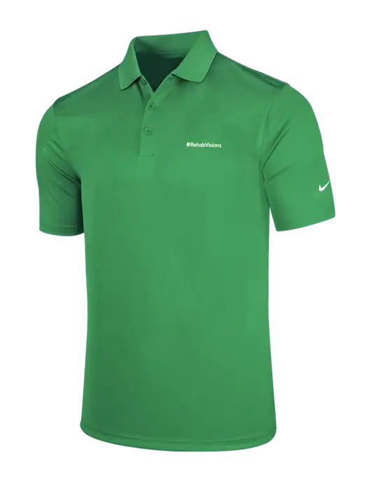 NIKE Kelly Green Dri-Fit Players Victory Polo w/RehabVisions Logo