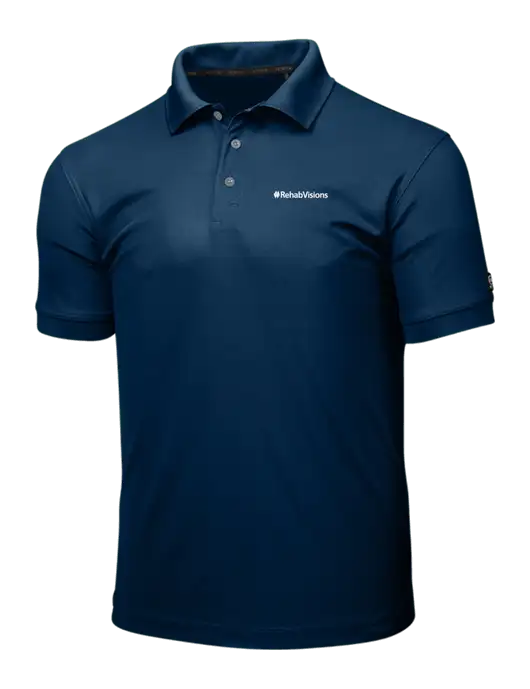 OGIO Navy Caliber 2.0 Polo w/RehabVisions Logo