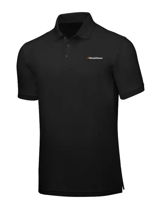 Black Core Classic Pique w/RehabVisions Logo