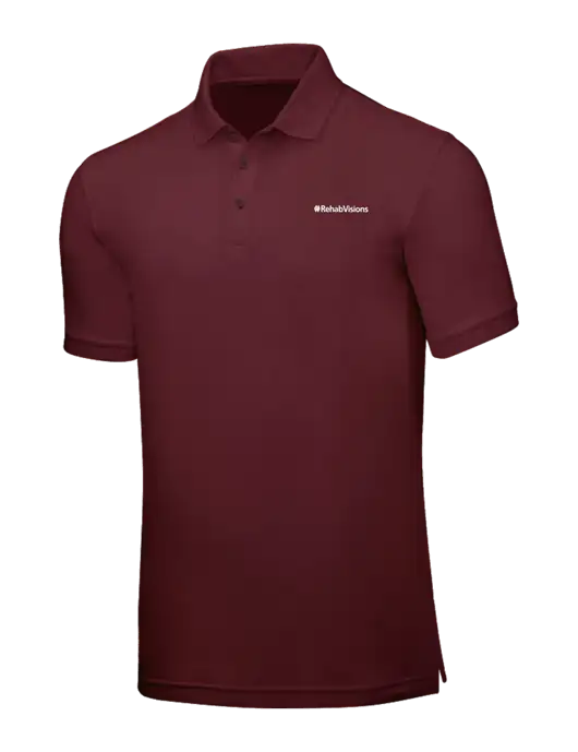 Maroon Core Classic Pique w/RehabVisions Logo
