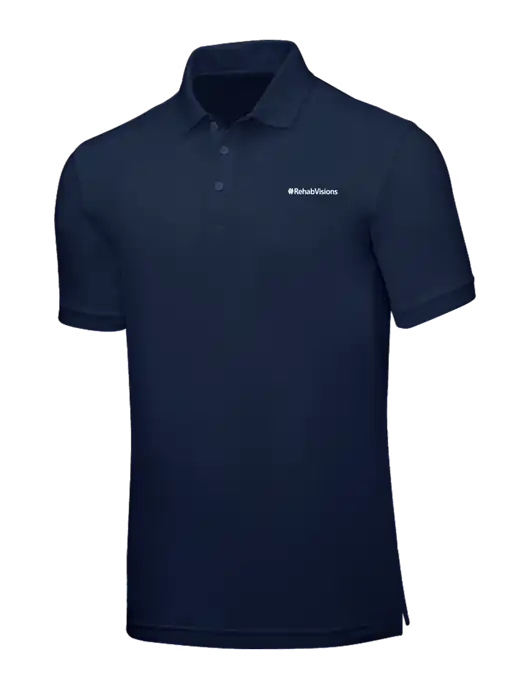 Navy Blue Core Classic Pique w/RehabVisions Logo