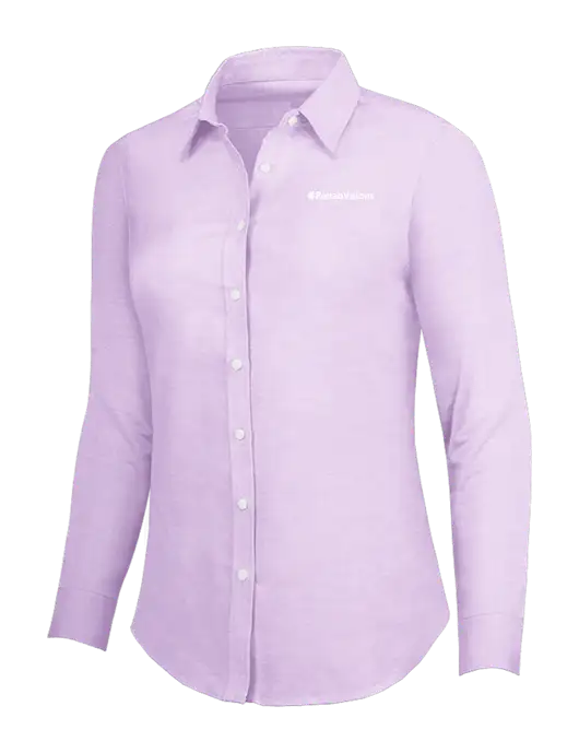 Soft Purple Womens SuperPro Oxford Shirt w/RehabVisions Logo